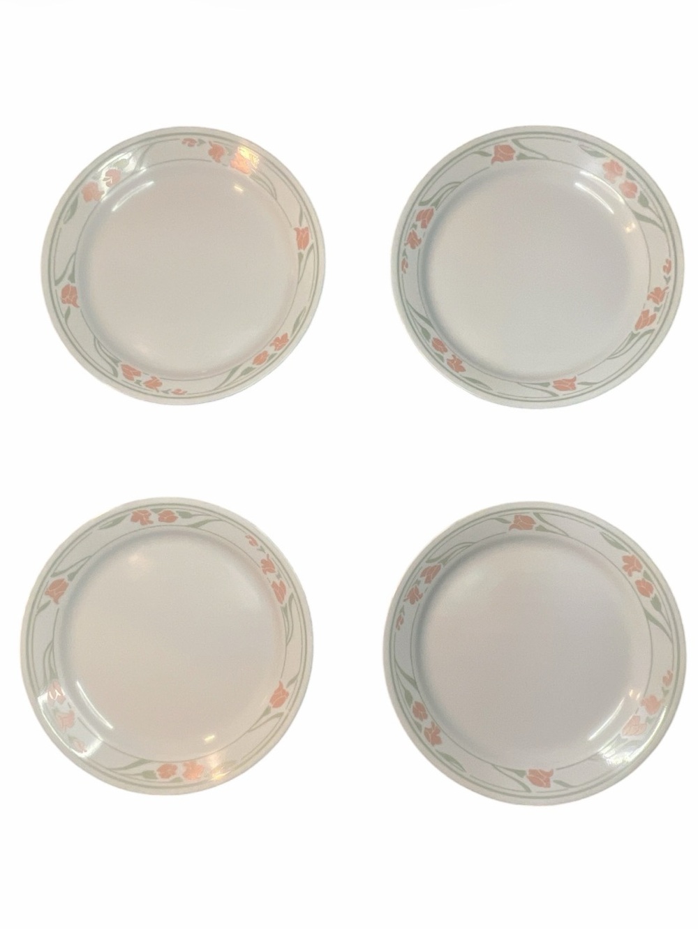 Vintage Corelle Peach Blossom Dinner Plates Set of 4
